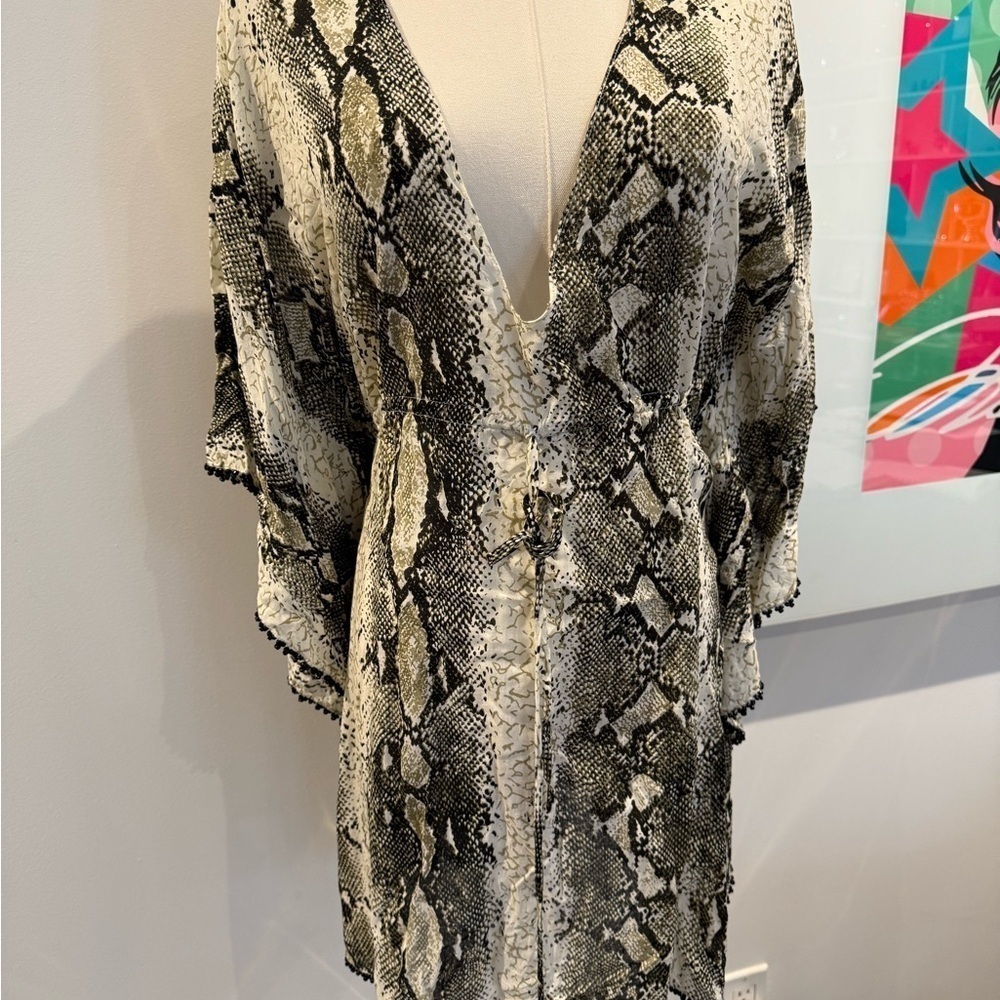 Snakeskin Print Swim Cover Up - Picture 2 of 7